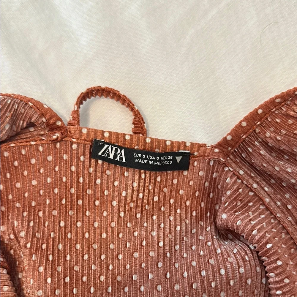 Zara Ruffled Brown Top - Picture 3 of 3